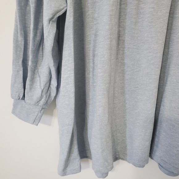 ALTARD State Light Blue Babydoll Sweatshirt Top Size Medium Long Sleeve HAS HOLE - Picture 3 of 12